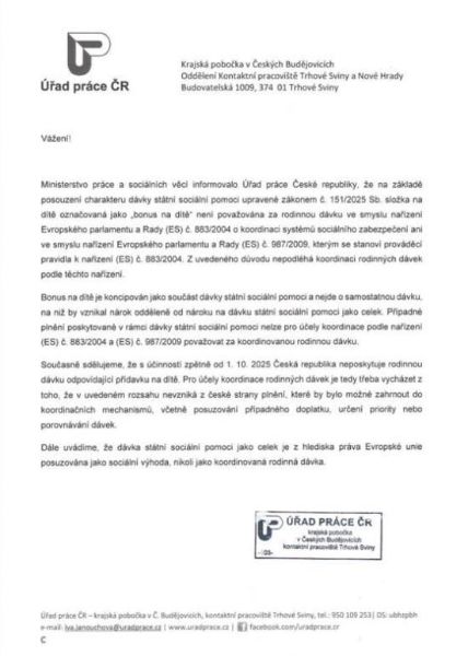 ‼️Aktuálně k přídavkům/superdávce ‼️